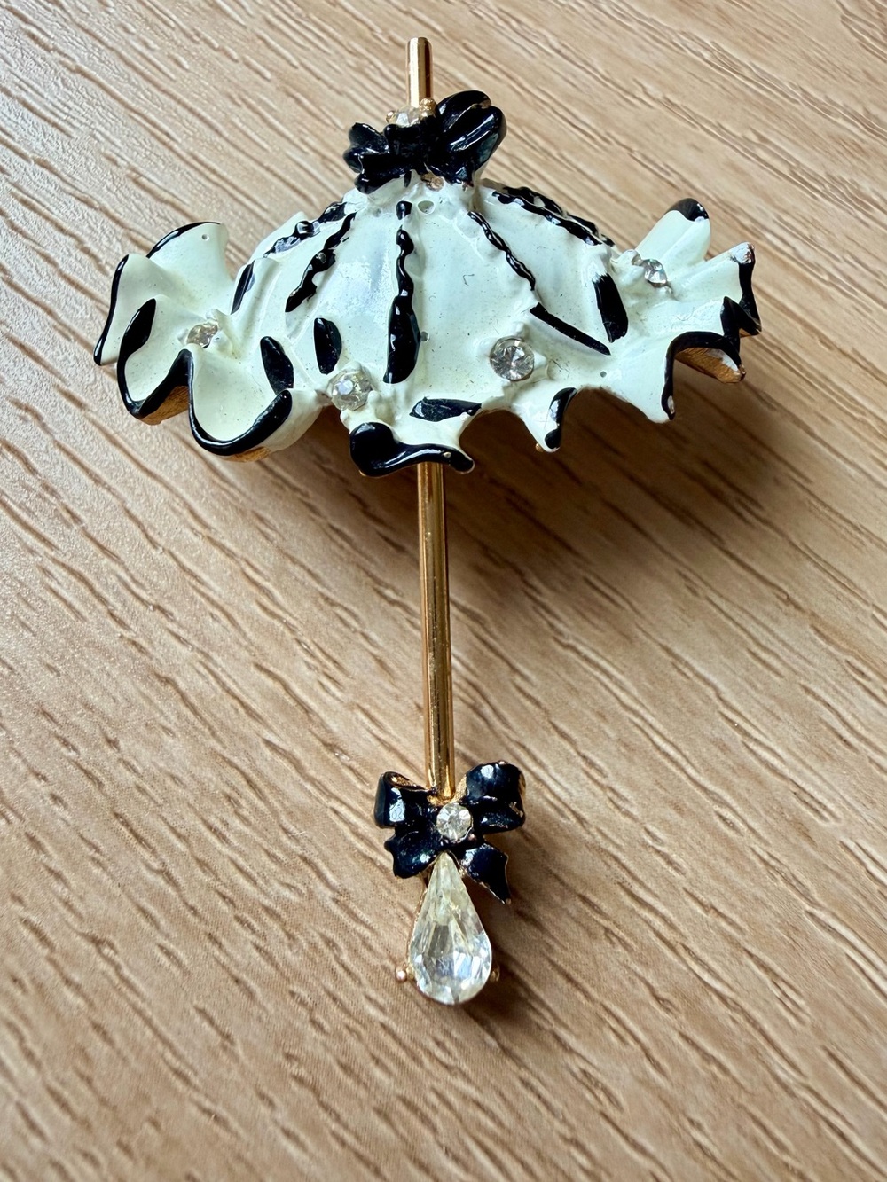Vintage 1960s BSK My Fair Lady Parasol Brooch